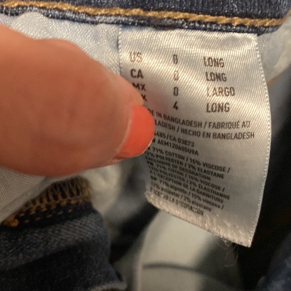 American Eagle Skinny Jeans 0 Long 2 pairs - Picture 7 of 7